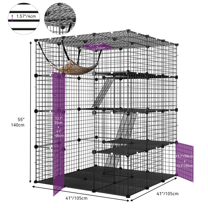 Archie Oscar Corsham Portable Cat Cage With Cover